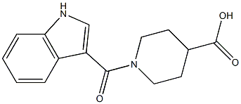 1-(1H-indol-3-ylcarbonyl)piperidine-4-carboxylic acid Struktur