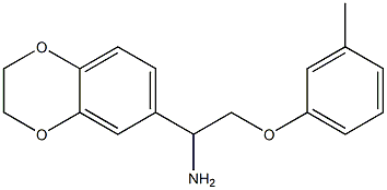 1-(2,3-dihydro-1,4-benzodioxin-6-yl)-2-(3-methylphenoxy)ethanamine Struktur