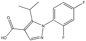 1-(2,4-difluorophenyl)-5-(propan-2-yl)-1H-pyrazole-4-carboxylic acid Struktur