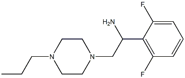 1-(2,6-difluorophenyl)-2-(4-propylpiperazin-1-yl)ethanamine Struktur