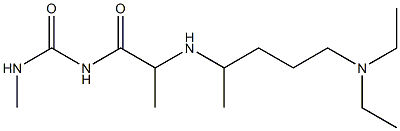 1-(2-{[5-(diethylamino)pentan-2-yl]amino}propanoyl)-3-methylurea Struktur