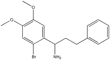 1-(2-bromo-4,5-dimethoxyphenyl)-3-phenylpropan-1-amine Struktur