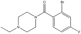 1-(2-bromo-4-fluorobenzoyl)-4-ethylpiperazine Struktur