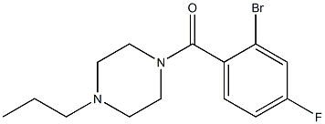 1-(2-bromo-4-fluorobenzoyl)-4-propylpiperazine Struktur