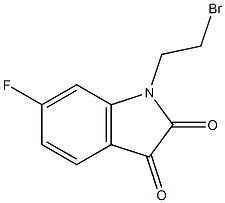 1-(2-bromoethyl)-6-fluoro-1H-indole-2,3-dione Struktur