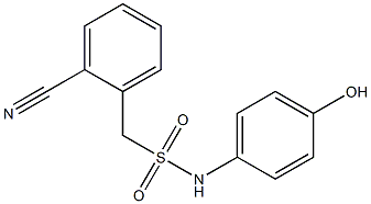 1-(2-cyanophenyl)-N-(4-hydroxyphenyl)methanesulfonamide Struktur