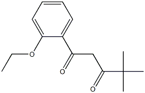 1-(2-ethoxyphenyl)-4,4-dimethylpentane-1,3-dione Struktur