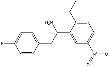 1-(2-ethyl-5-nitrophenyl)-2-(4-fluorophenyl)ethan-1-amine Struktur