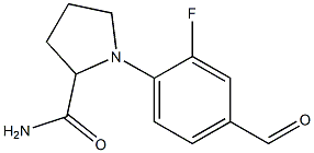 1-(2-fluoro-4-formylphenyl)pyrrolidine-2-carboxamide Struktur