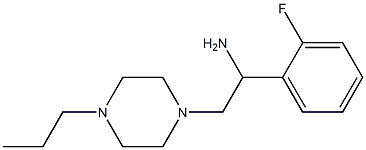 1-(2-fluorophenyl)-2-(4-propylpiperazin-1-yl)ethanamine Struktur