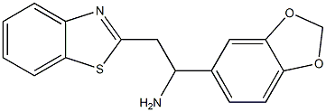 1-(2H-1,3-benzodioxol-5-yl)-2-(1,3-benzothiazol-2-yl)ethan-1-amine Struktur