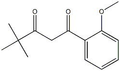 1-(2-methoxyphenyl)-4,4-dimethylpentane-1,3-dione Struktur