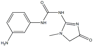 1-(3-aminophenyl)-3-(1-methyl-4-oxo-4,5-dihydro-1H-imidazol-2-yl)urea Struktur