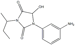 1-(3-aminophenyl)-3-(butan-2-yl)-5-hydroxyimidazolidine-2,4-dione Struktur