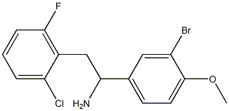 1-(3-bromo-4-methoxyphenyl)-2-(2-chloro-6-fluorophenyl)ethan-1-amine Struktur