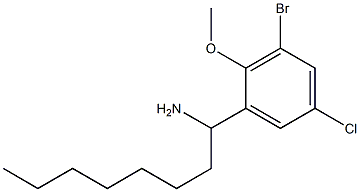 1-(3-bromo-5-chloro-2-methoxyphenyl)octan-1-amine Struktur