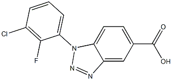 1-(3-chloro-2-fluorophenyl)-1H-1,2,3-benzotriazole-5-carboxylic acid Struktur