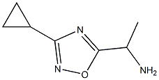 1-(3-cyclopropyl-1,2,4-oxadiazol-5-yl)ethan-1-amine Struktur