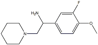 1-(3-fluoro-4-methoxyphenyl)-2-(piperidin-1-yl)ethan-1-amine Struktur