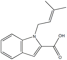 1-(3-methylbut-2-en-1-yl)-1H-indole-2-carboxylic acid Struktur