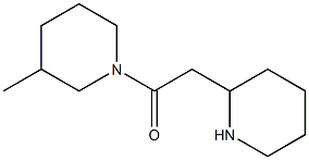 1-(3-methylpiperidin-1-yl)-2-(piperidin-2-yl)ethan-1-one Struktur