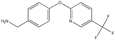 1-(4-{[5-(trifluoromethyl)pyridin-2-yl]oxy}phenyl)methanamine Struktur