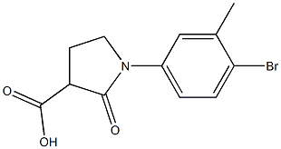 1-(4-bromo-3-methylphenyl)-2-oxopyrrolidine-3-carboxylic acid Struktur