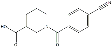 1-(4-cyanobenzoyl)piperidine-3-carboxylic acid Struktur