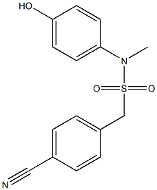 1-(4-cyanophenyl)-N-(4-hydroxyphenyl)-N-methylmethanesulfonamide Struktur