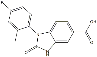 1-(4-fluoro-2-methylphenyl)-2-oxo-2,3-dihydro-1H-1,3-benzodiazole-5-carboxylic acid Struktur