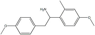 1-(4-methoxy-2-methylphenyl)-2-(4-methoxyphenyl)ethan-1-amine Struktur