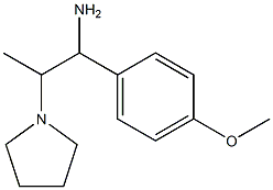 1-(4-methoxyphenyl)-2-pyrrolidin-1-ylpropan-1-amine Struktur