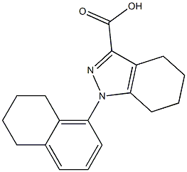 1-(5,6,7,8-tetrahydronaphthalen-1-yl)-4,5,6,7-tetrahydro-1H-indazole-3-carboxylic acid Struktur