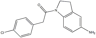 1-(5-amino-2,3-dihydro-1H-indol-1-yl)-2-(4-chlorophenyl)ethan-1-one Struktur