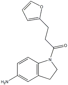 1-(5-amino-2,3-dihydro-1H-indol-1-yl)-3-(furan-2-yl)propan-1-one Struktur