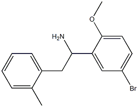 1-(5-bromo-2-methoxyphenyl)-2-(2-methylphenyl)ethan-1-amine Struktur