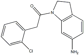 1-(6-amino-2,3-dihydro-1H-indol-1-yl)-2-(2-chlorophenyl)ethan-1-one Struktur