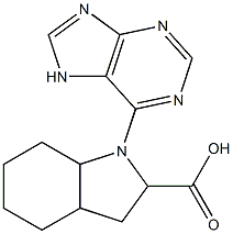 1-(7H-purin-6-yl)octahydro-1H-indole-2-carboxylic acid Struktur