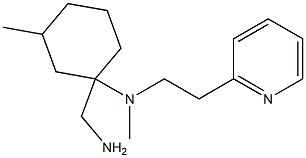 1-(aminomethyl)-N,3-dimethyl-N-[2-(pyridin-2-yl)ethyl]cyclohexan-1-amine Struktur