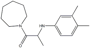 1-(azepan-1-yl)-2-[(3,4-dimethylphenyl)amino]propan-1-one Struktur