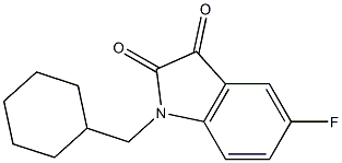 1-(cyclohexylmethyl)-5-fluoro-2,3-dihydro-1H-indole-2,3-dione Struktur