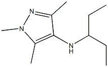 1,3,5-trimethyl-N-(pentan-3-yl)-1H-pyrazol-4-amine Struktur