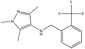 1,3,5-trimethyl-N-{[2-(trifluoromethyl)phenyl]methyl}-1H-pyrazol-4-amine Struktur