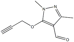 1,3-dimethyl-5-(prop-2-yn-1-yloxy)-1H-pyrazole-4-carbaldehyde Struktur