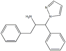 1,3-diphenyl-1-(1H-pyrazol-1-yl)propan-2-amine Struktur