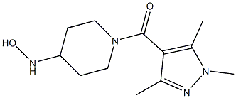 1-[(1,3,5-trimethyl-1H-pyrazol-4-yl)carbonyl]piperidine-4-hydroxylamine Struktur