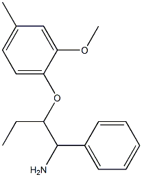 1-[(1-amino-1-phenylbutan-2-yl)oxy]-2-methoxy-4-methylbenzene Struktur