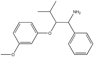 1-[(1-amino-3-methyl-1-phenylbutan-2-yl)oxy]-3-methoxybenzene Struktur