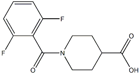 1-[(2,6-difluorophenyl)carbonyl]piperidine-4-carboxylic acid Struktur