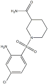 1-[(2-amino-4-chlorobenzene)sulfonyl]piperidine-3-carboxamide Struktur